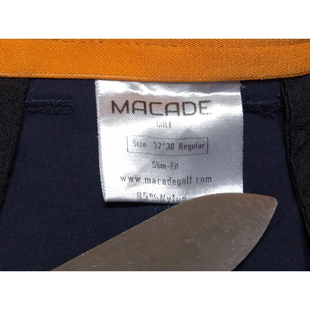 MACADE Golf Performance Pants Navy Blue ~ 32 x 27